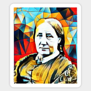Elizabeth Gaskell Abstract Portrait | Elizabeth Gaskell Abstract Artwork 15 Sticker